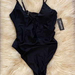 Plus control wrap swimsuit